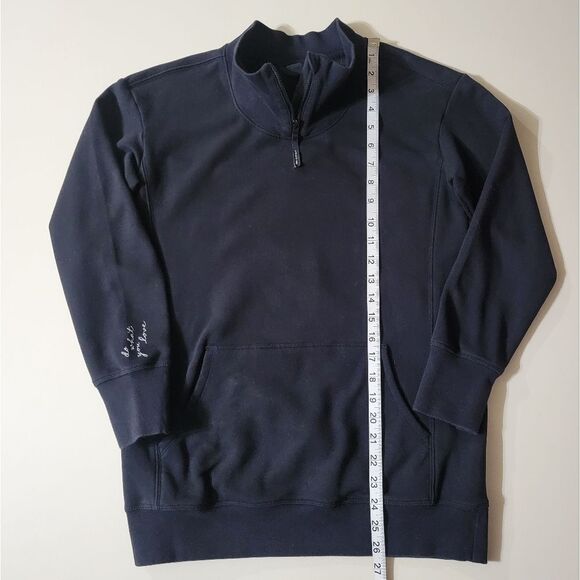 Athleta Girls Black Retroactive Half-Zip Pullover Sweatshirt Top - Picture 8 of 16